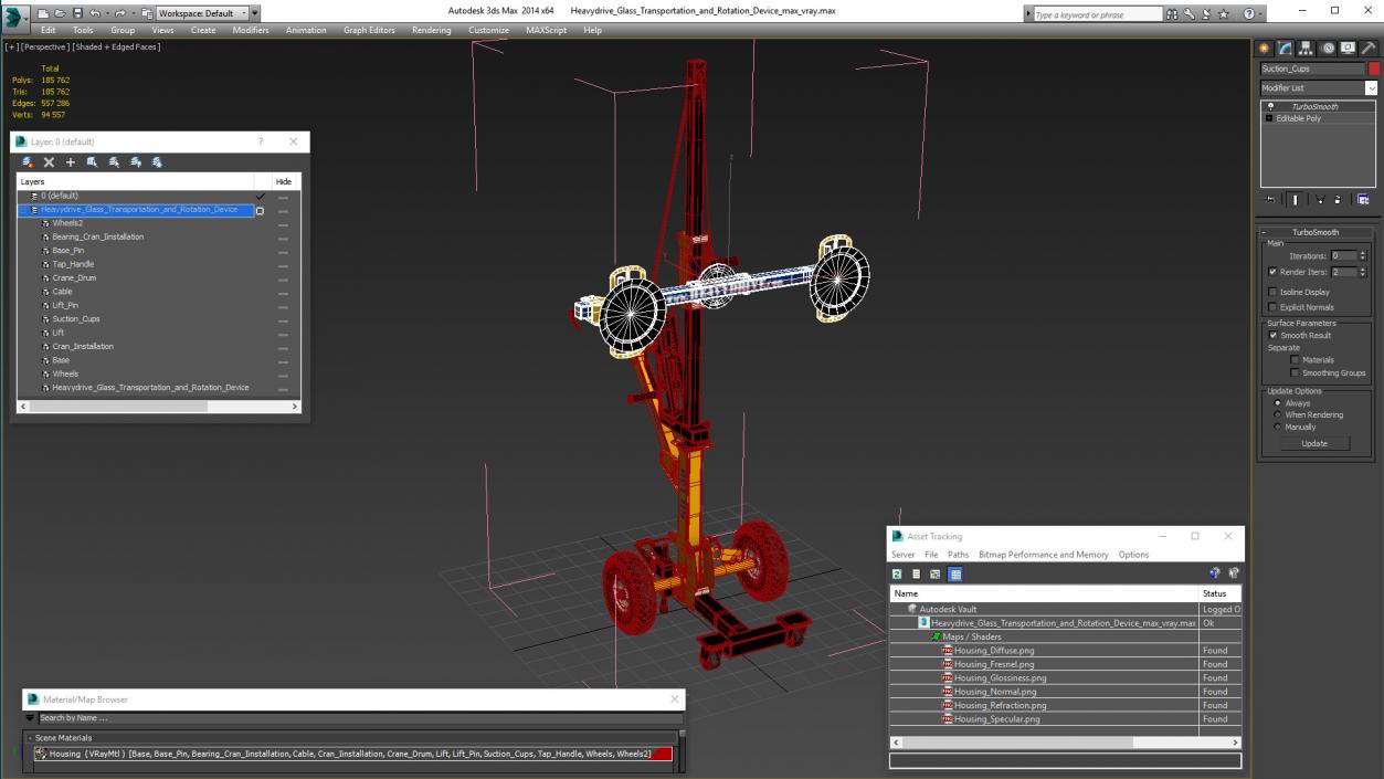 3D Heavydrive Glass Transportation and Rotation Device