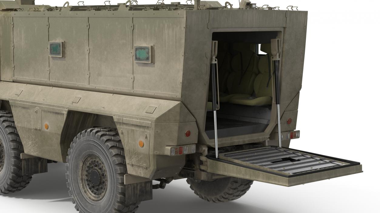 3D MRAP KAMAZ 63968 Typhoon Rigged