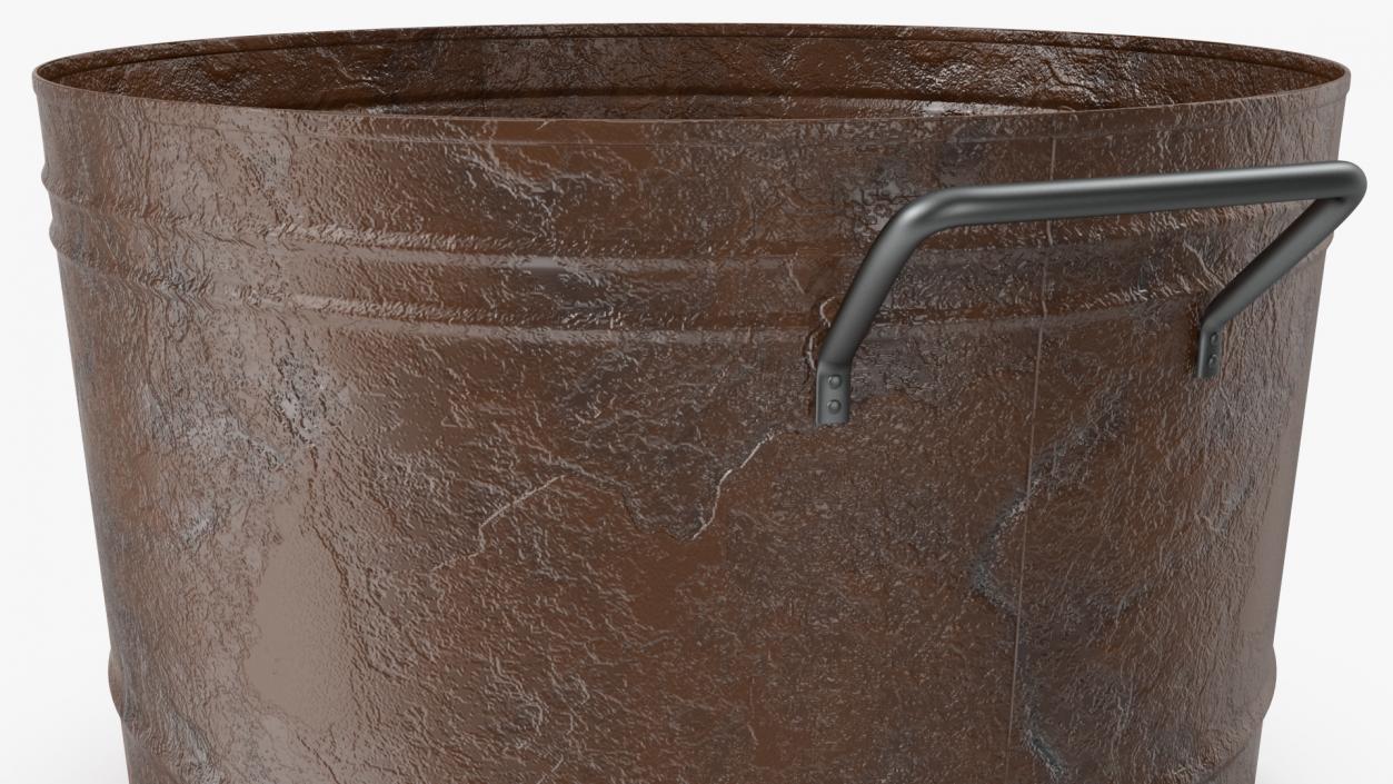 3D Steel Round Tub Rusty