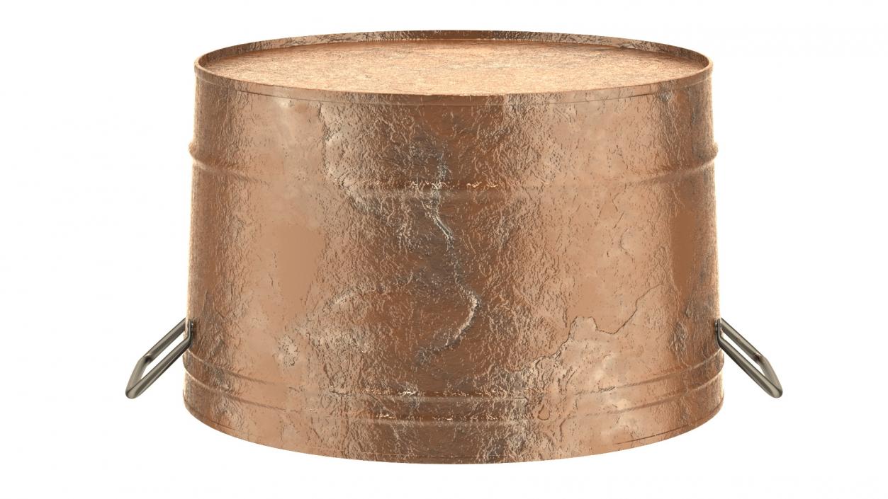 3D Steel Round Tub Rusty