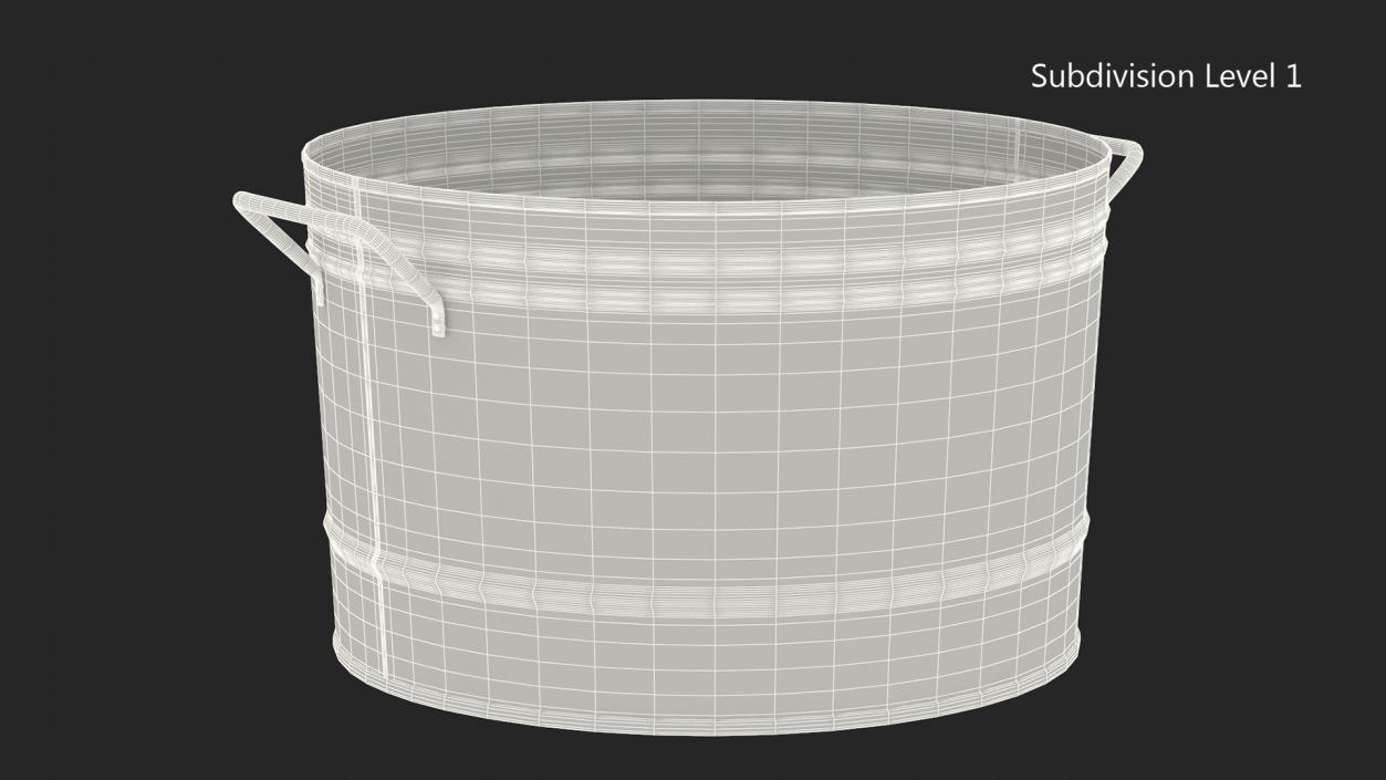 3D Steel Round Tub Rusty