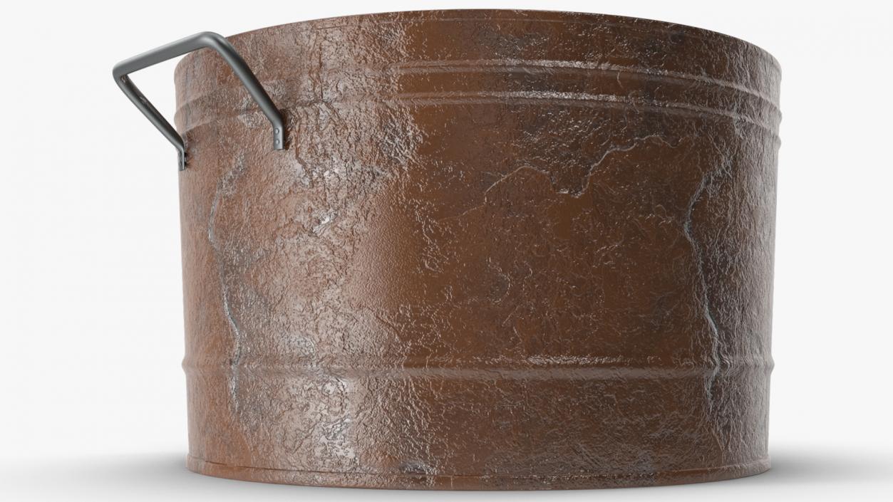 3D Steel Round Tub Rusty