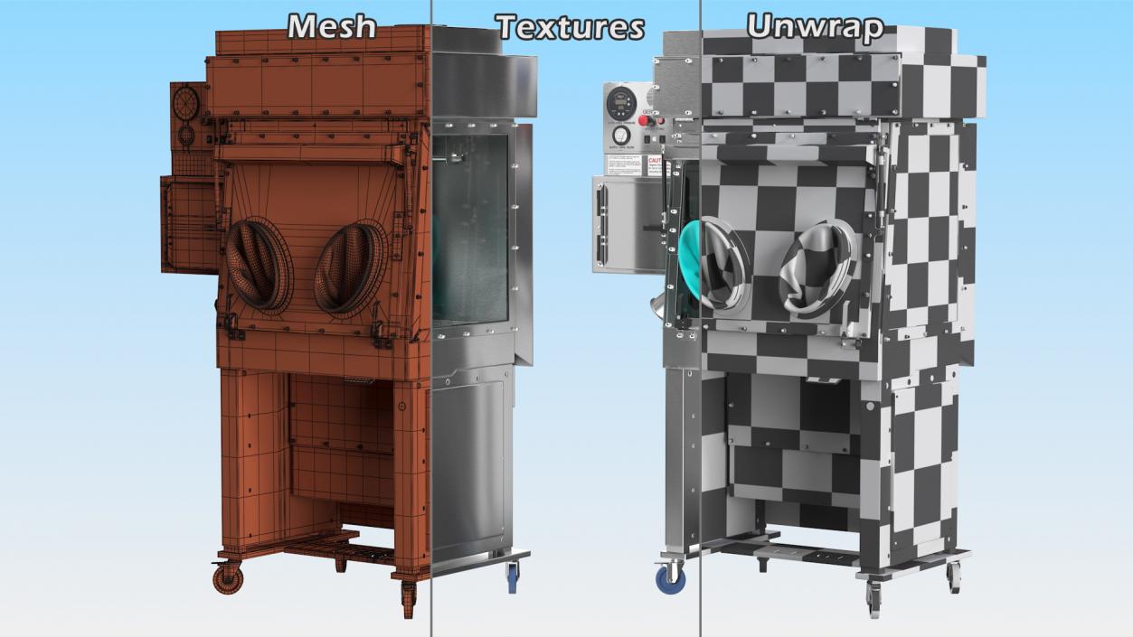 Germfree Laminar Flow Glovebox Compounding Aseptic Isolator 3D model