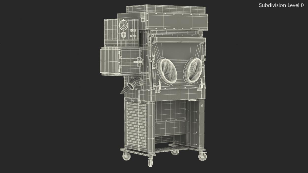 Germfree Laminar Flow Glovebox Compounding Aseptic Isolator 3D model