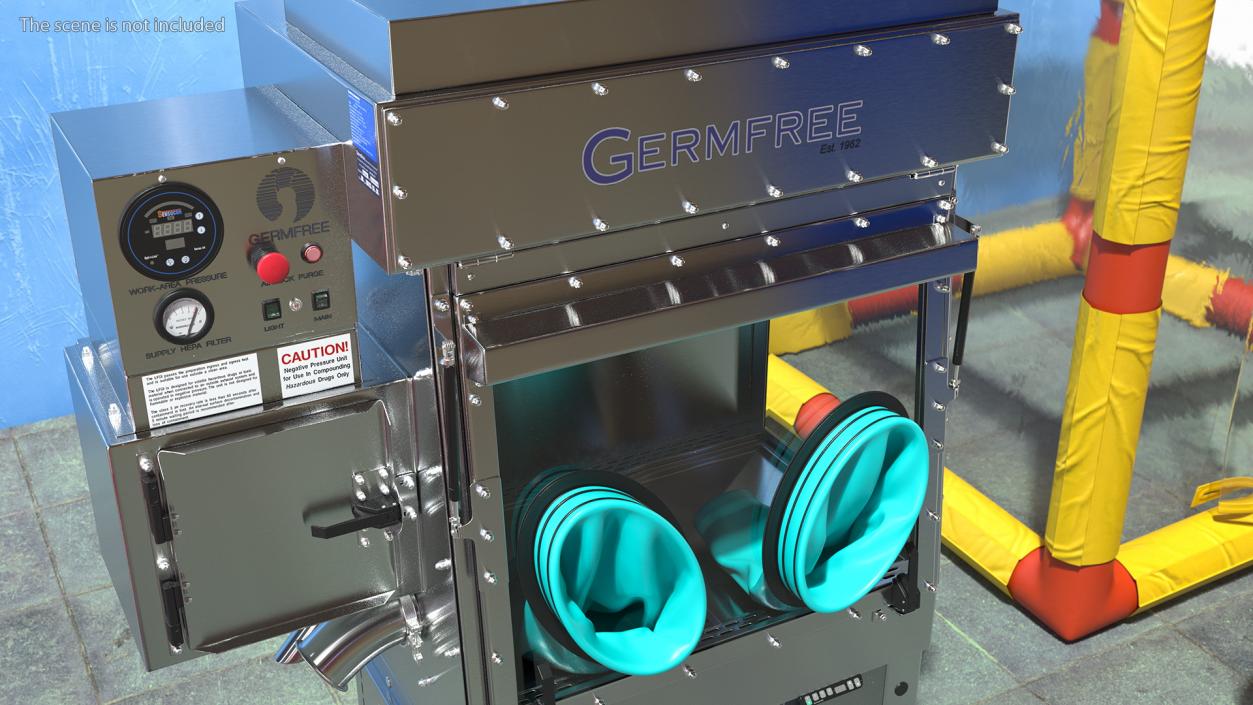 Germfree Laminar Flow Glovebox Compounding Aseptic Isolator 3D model