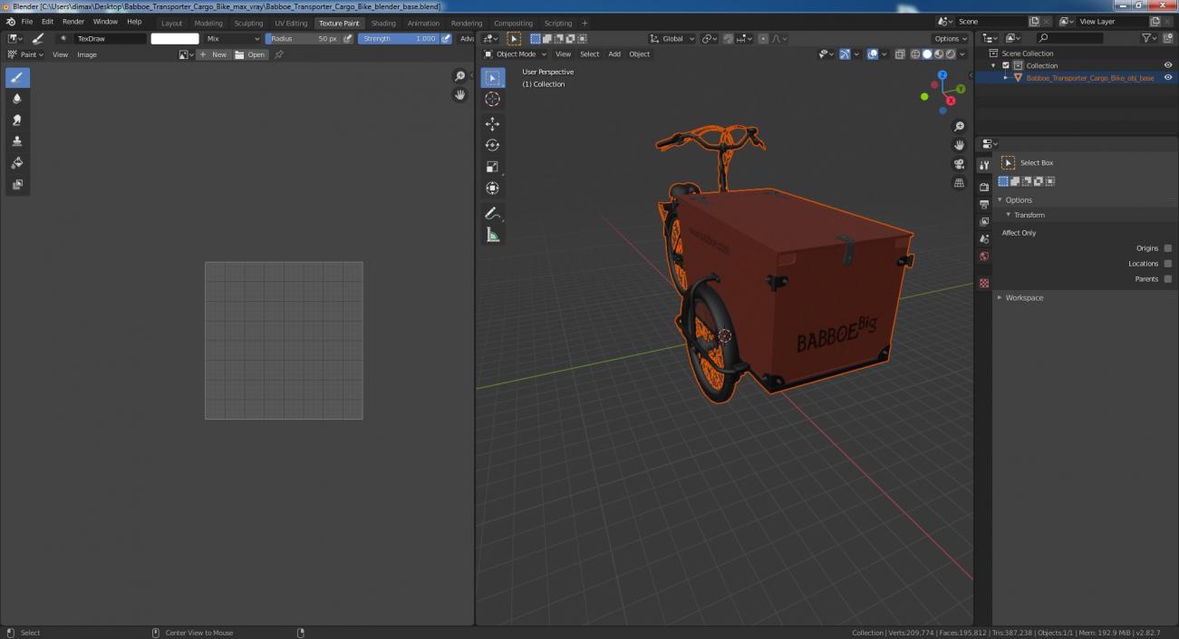 Babboe Transporter Cargo Bike 3D model