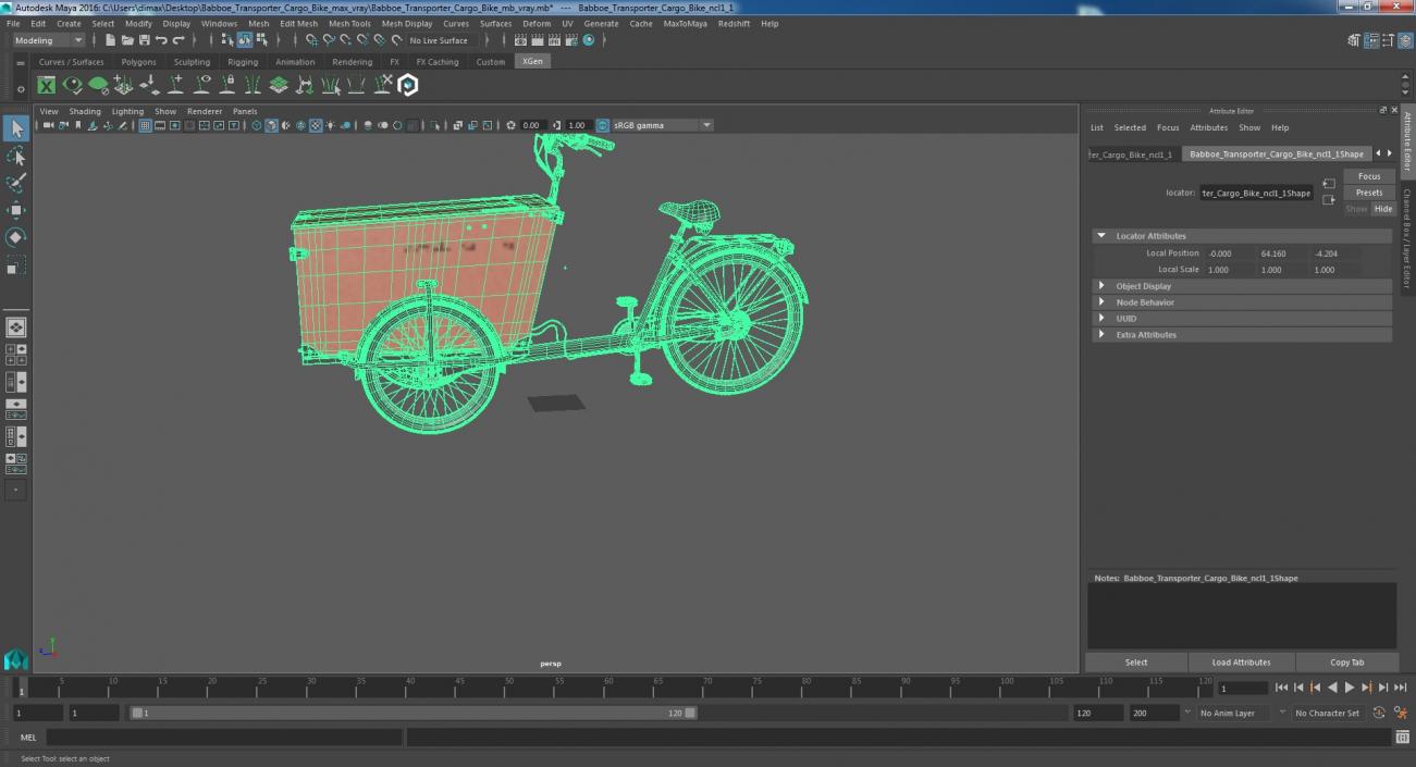 Babboe Transporter Cargo Bike 3D model