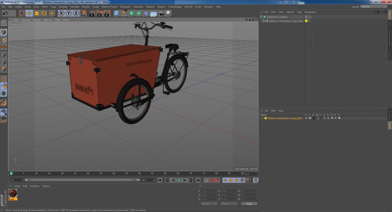 Babboe Transporter Cargo Bike 3D model