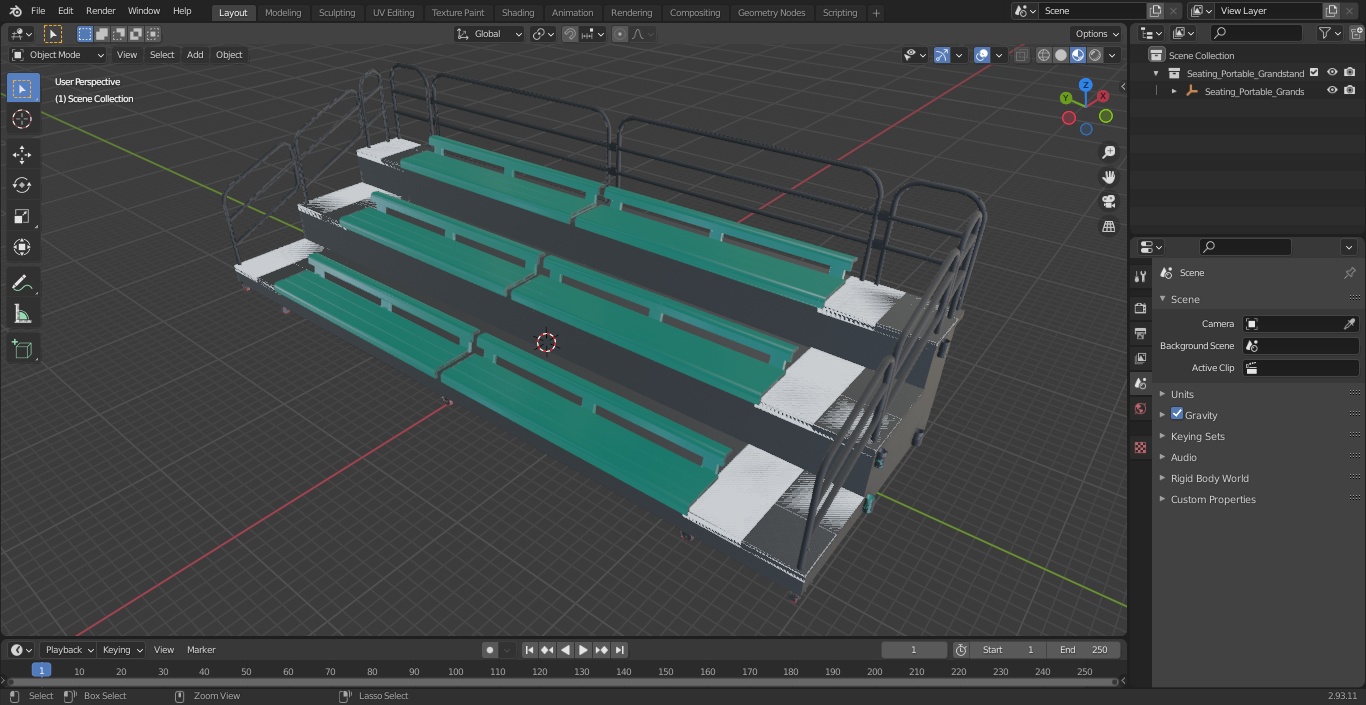 Seating Portable Grandstand 3D