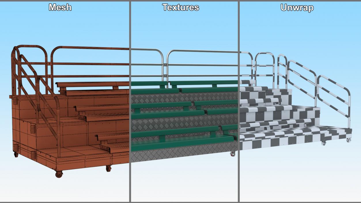 Seating Portable Grandstand 3D