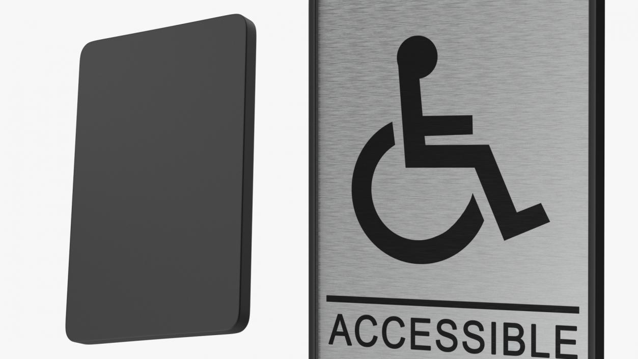 3D Wheelchair Accessible Sign