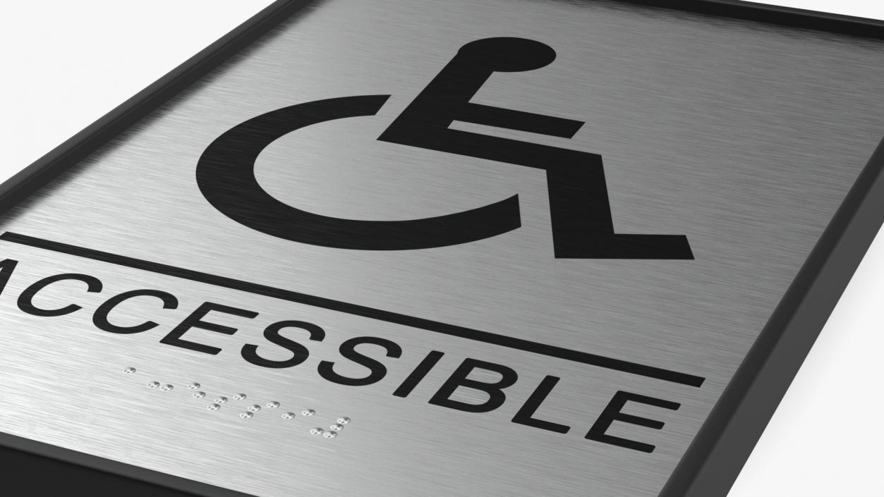 3D Wheelchair Accessible Sign