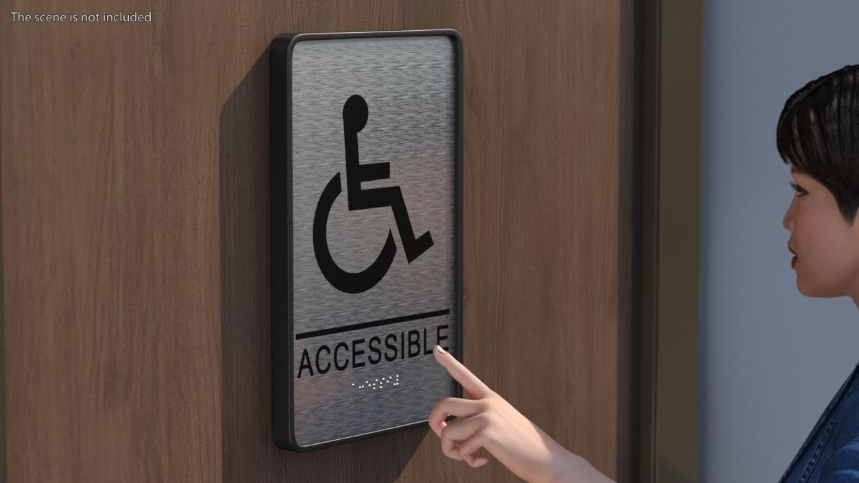 3D Wheelchair Accessible Sign