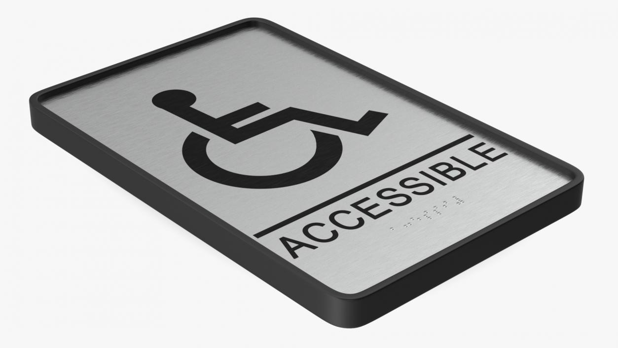 3D Wheelchair Accessible Sign