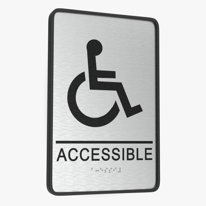 3D Wheelchair Accessible Sign