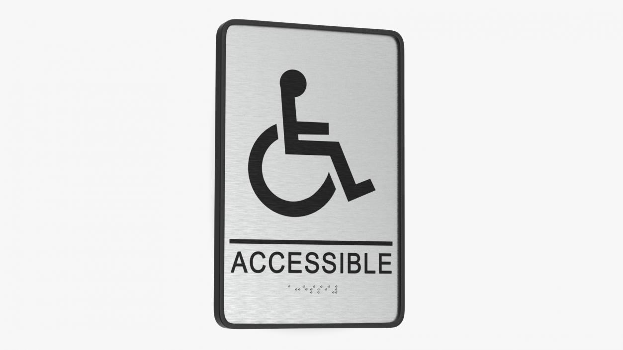 3D Wheelchair Accessible Sign