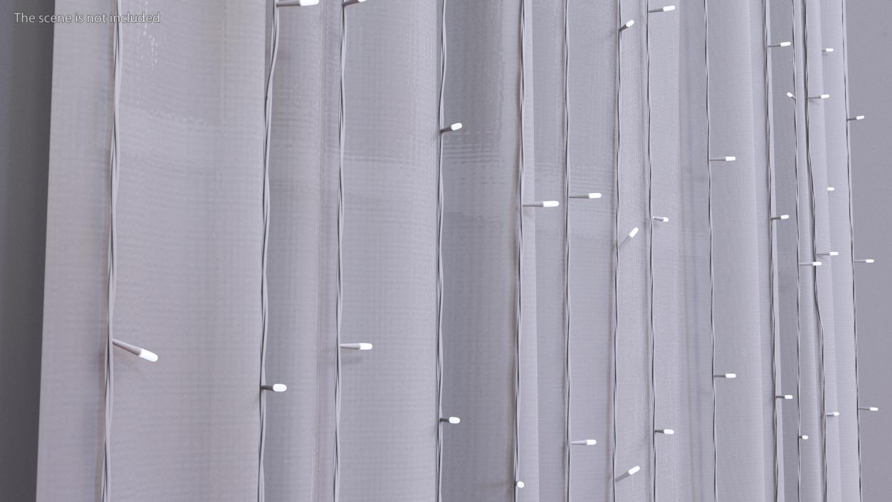 LED Window Curtain Garland White 3D