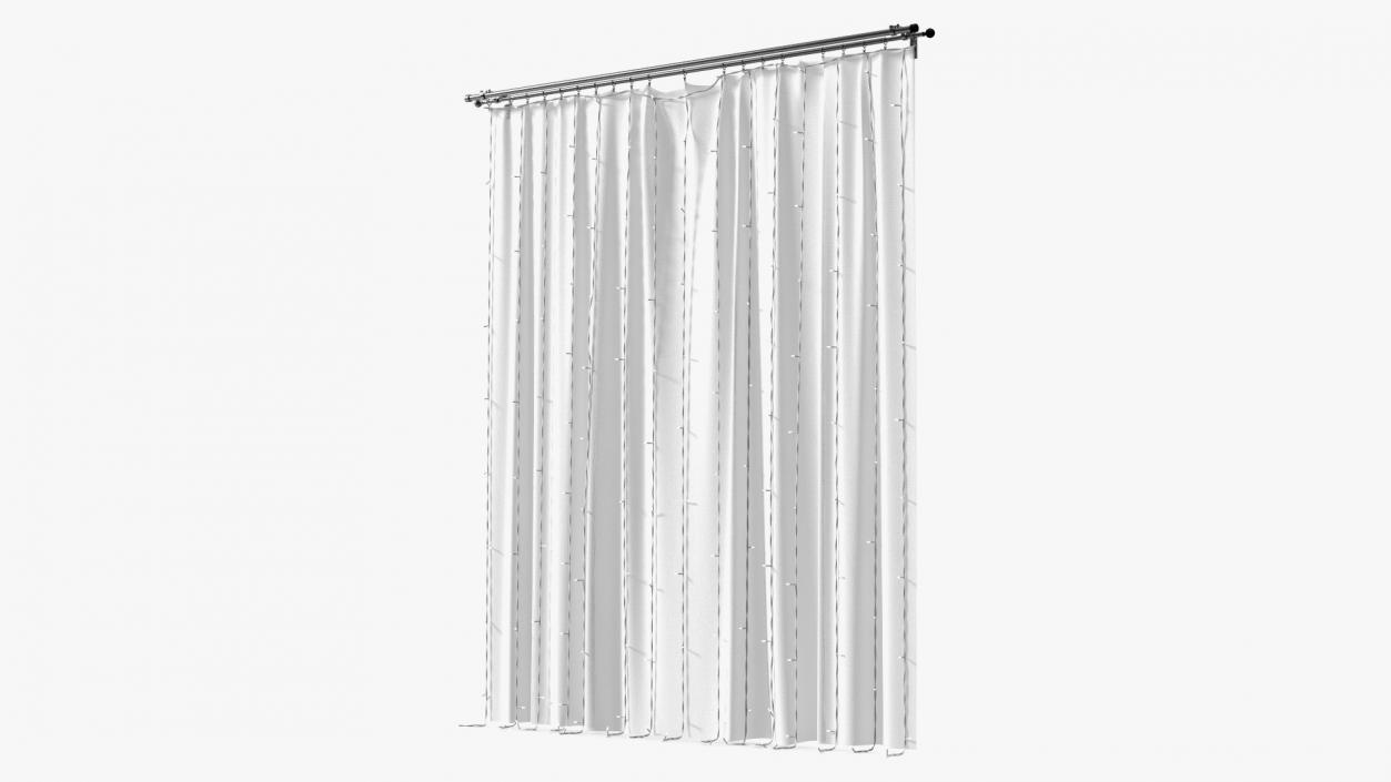 LED Window Curtain Garland White 3D