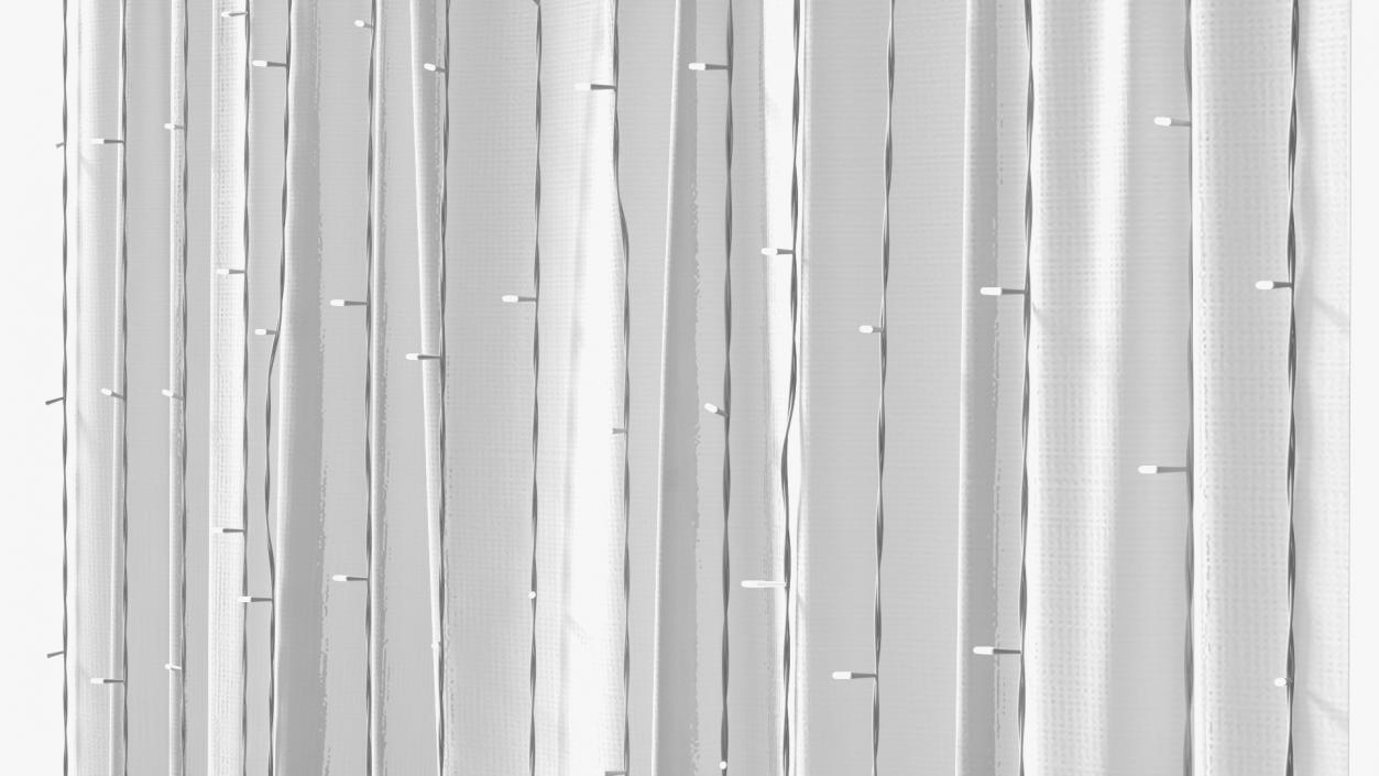 LED Window Curtain Garland White 3D