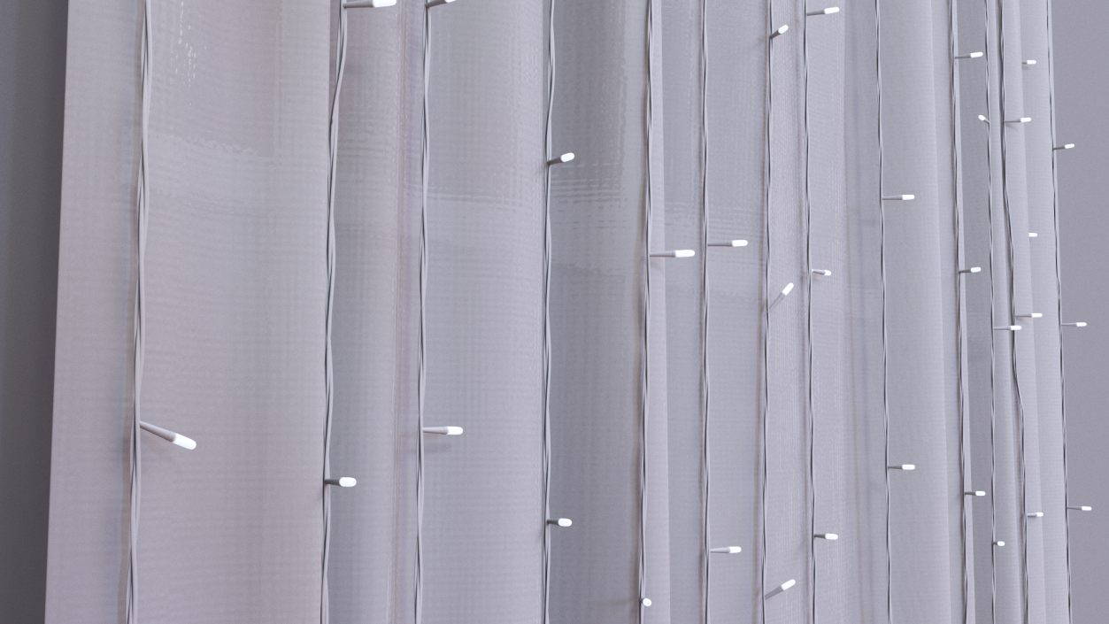 LED Window Curtain Garland White 3D