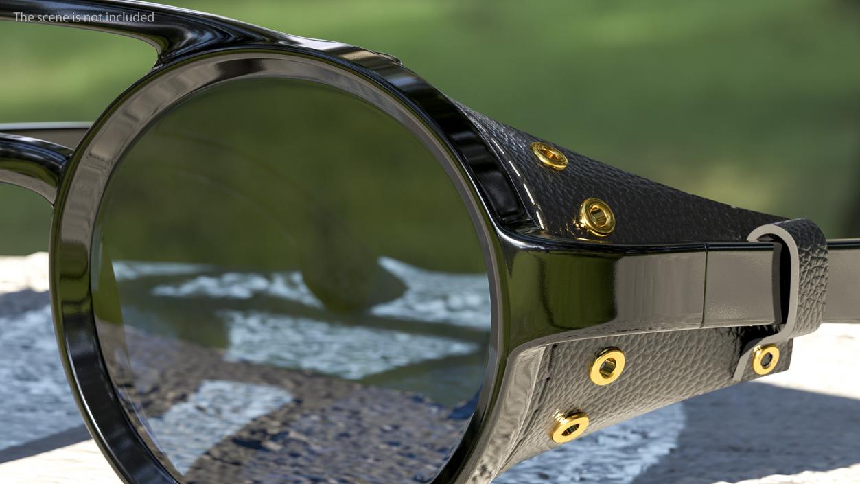 3D Steampunk Sunglasses Black