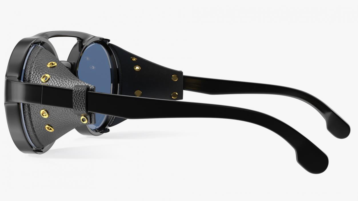 3D Steampunk Sunglasses Black