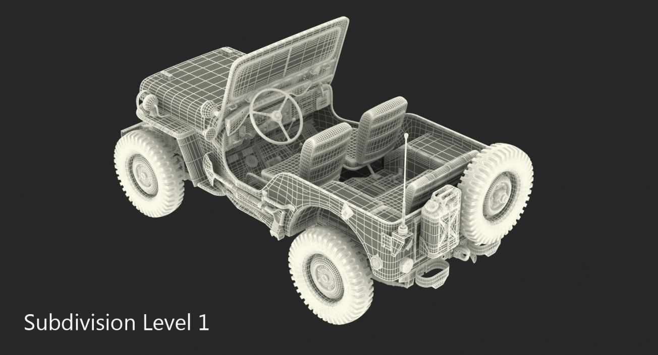 3D Jeep Willys 1944