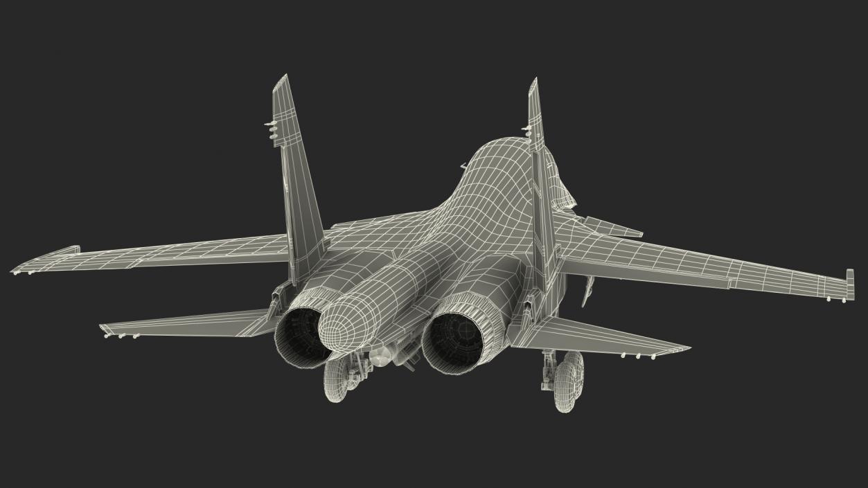 3D model Su 34 Aircraft with X-31PM Supersonic Missile