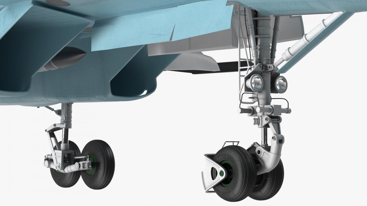 3D model Su 34 Aircraft with X-31PM Supersonic Missile