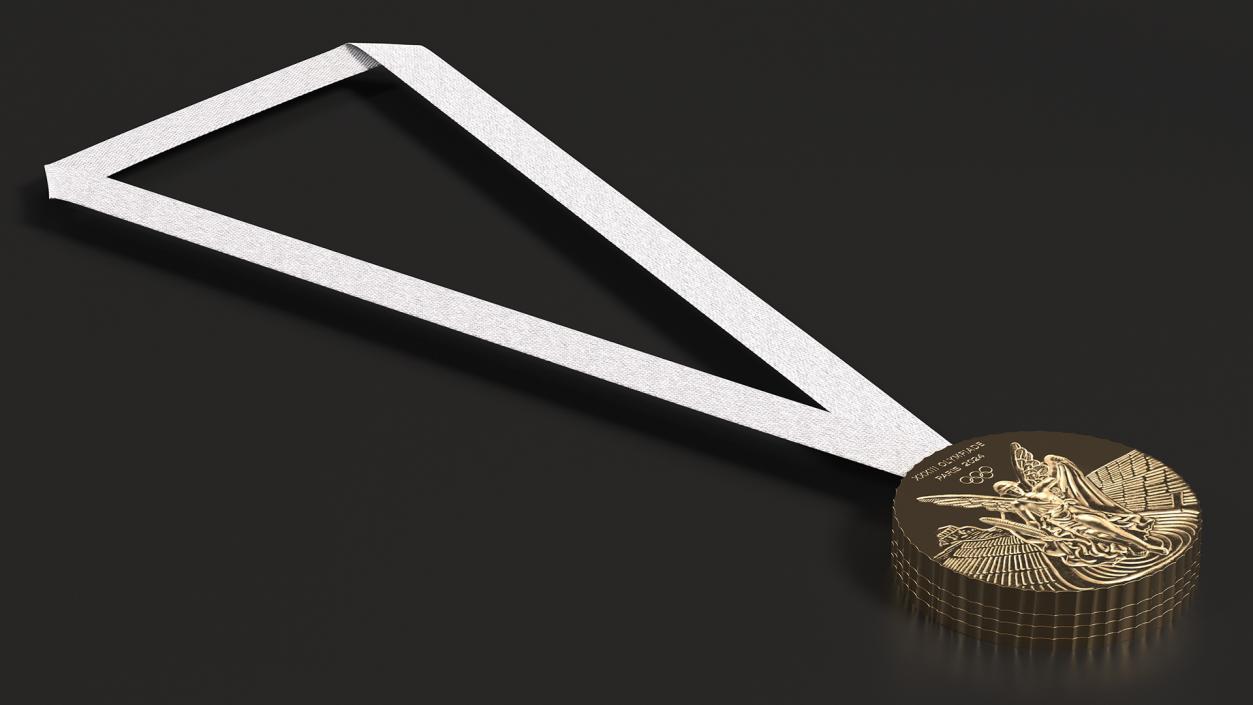 3D Olympic Gold Medal 2024 model