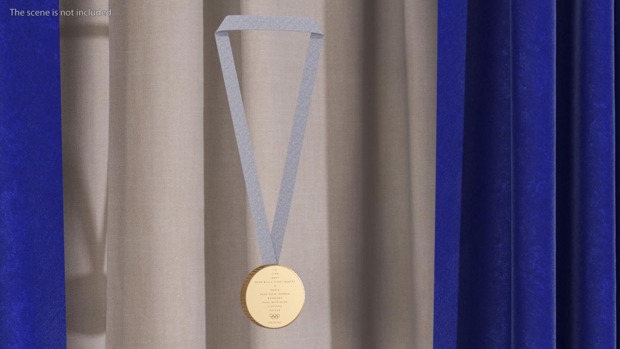 3D Olympic Gold Medal 2024 model