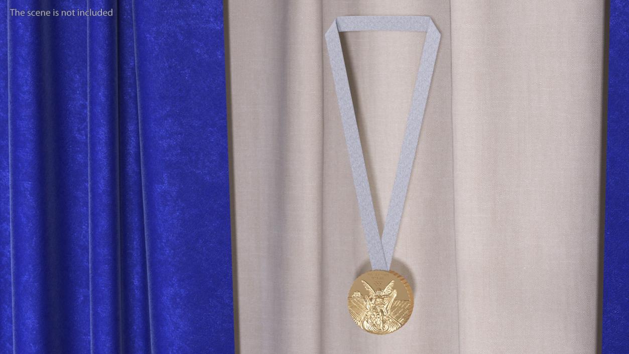 3D Olympic Gold Medal 2024 model