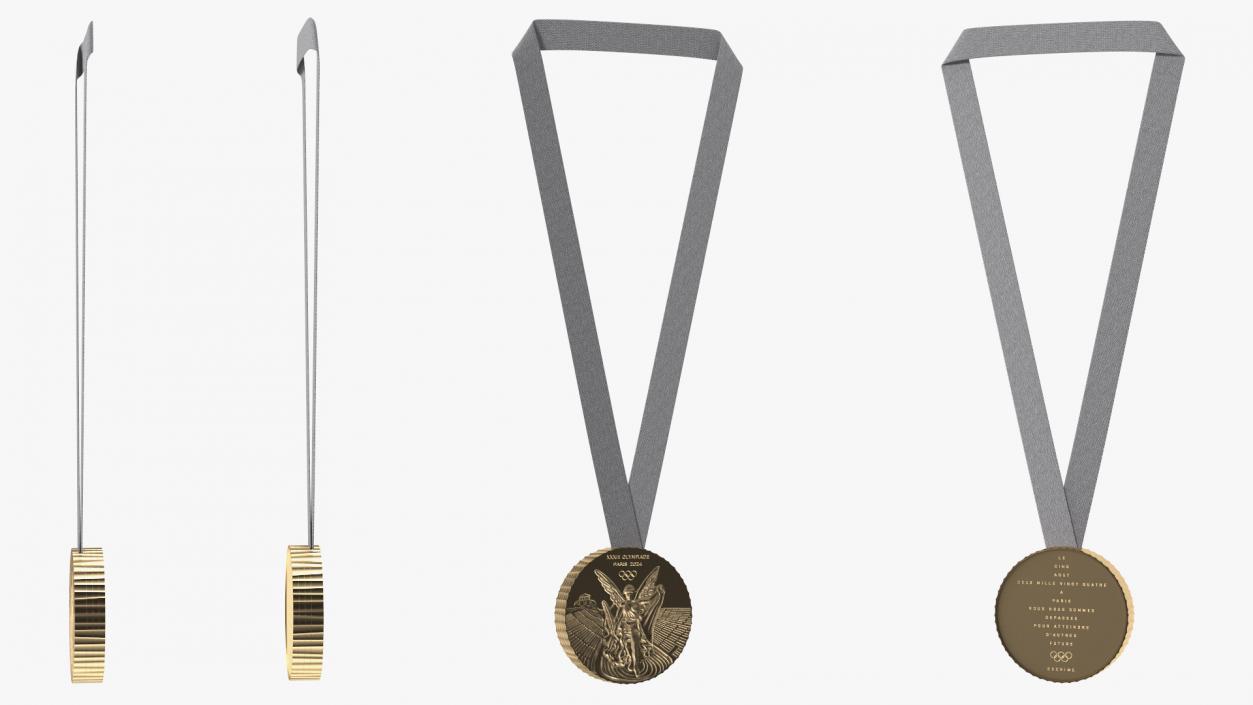 3D Olympic Gold Medal 2024 model