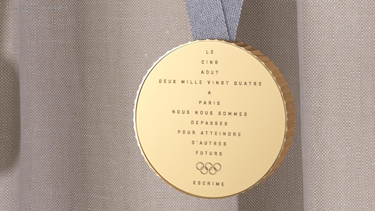 3D Olympic Gold Medal 2024 model