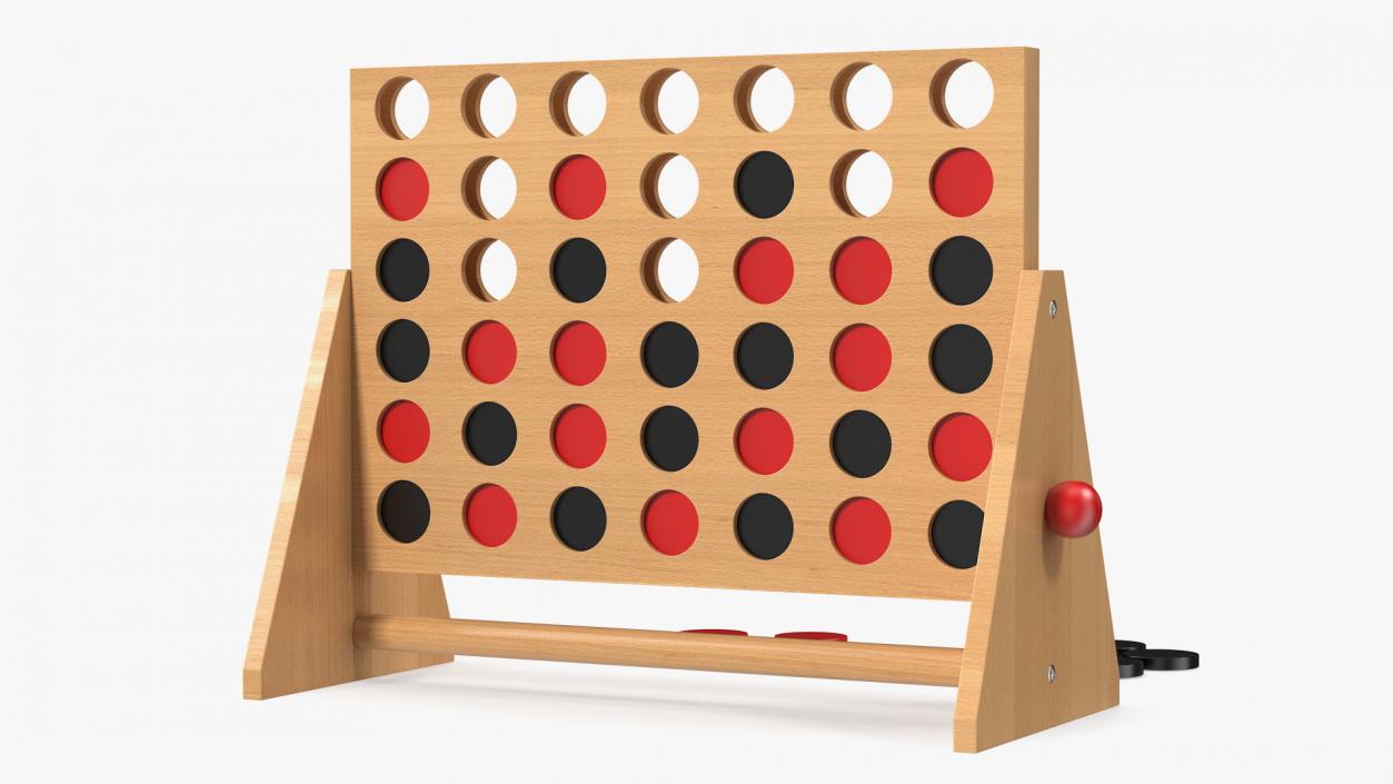 Puissance 4 Board Game Wooden 3D model