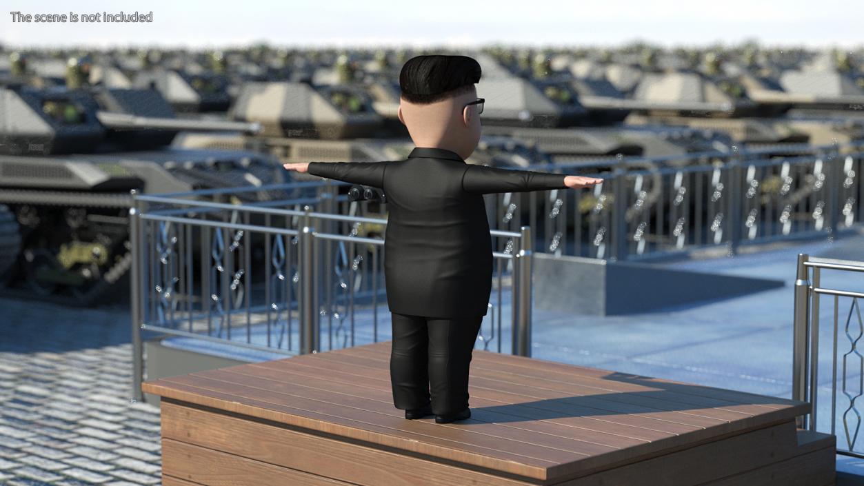 Cartoon Kim Jong Un 3D model