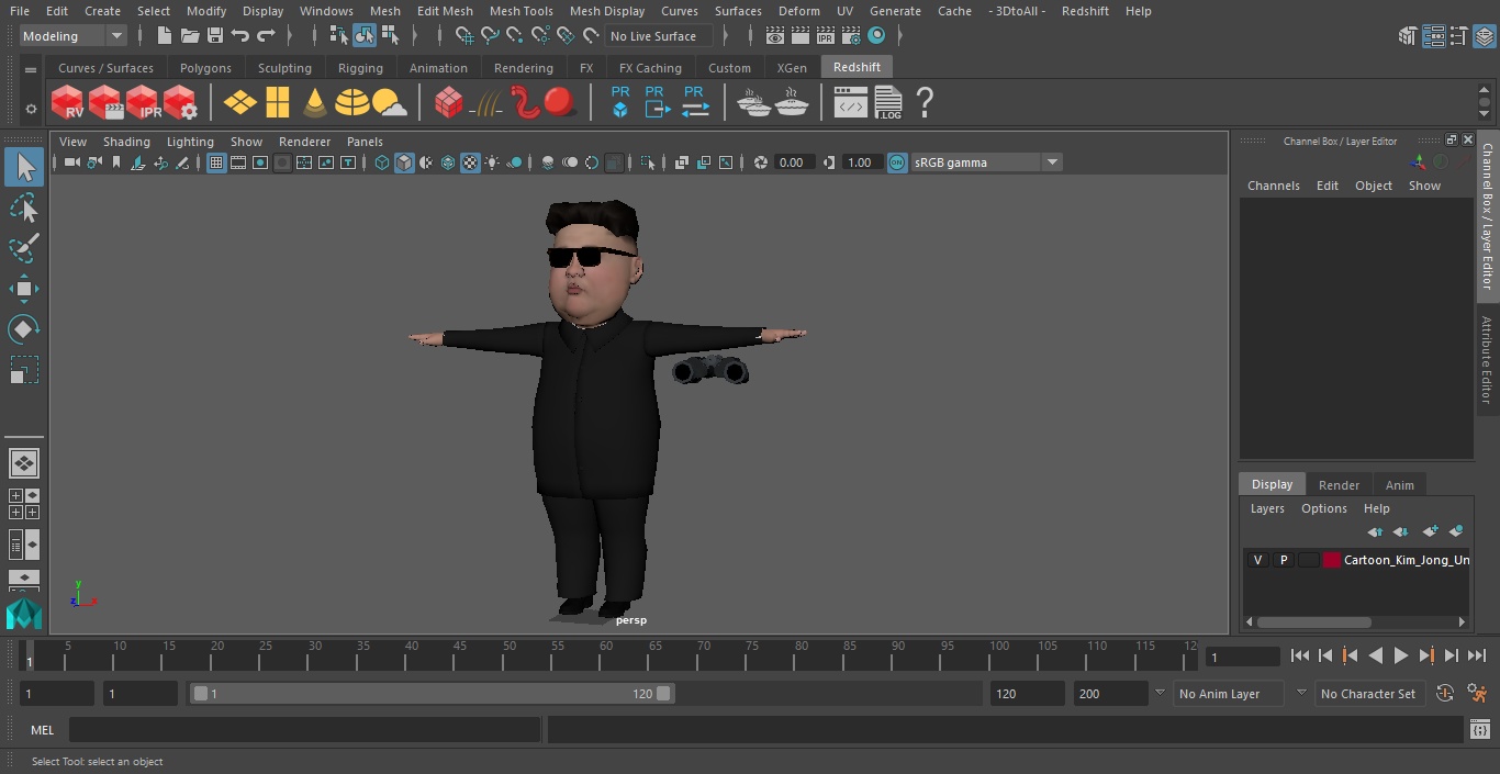 Cartoon Kim Jong Un 3D model