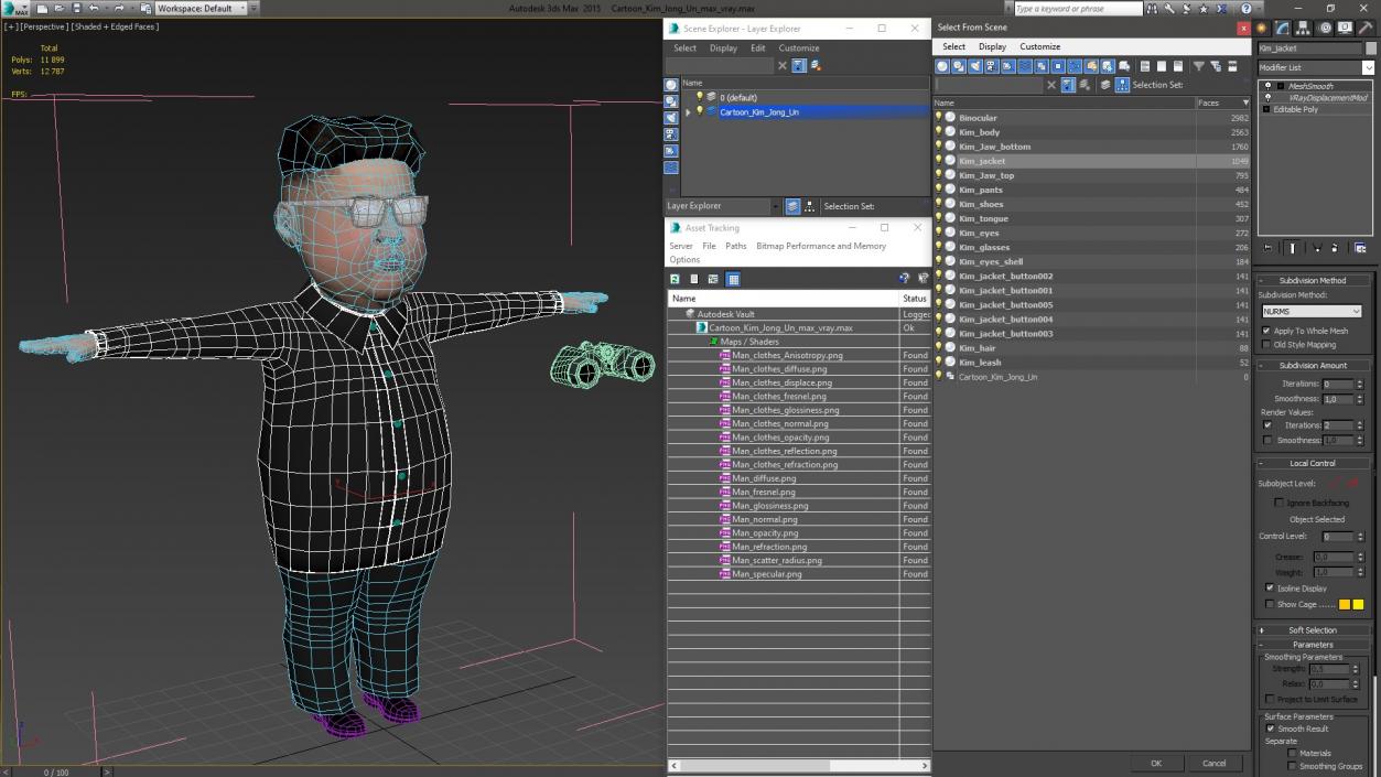 Cartoon Kim Jong Un 3D model