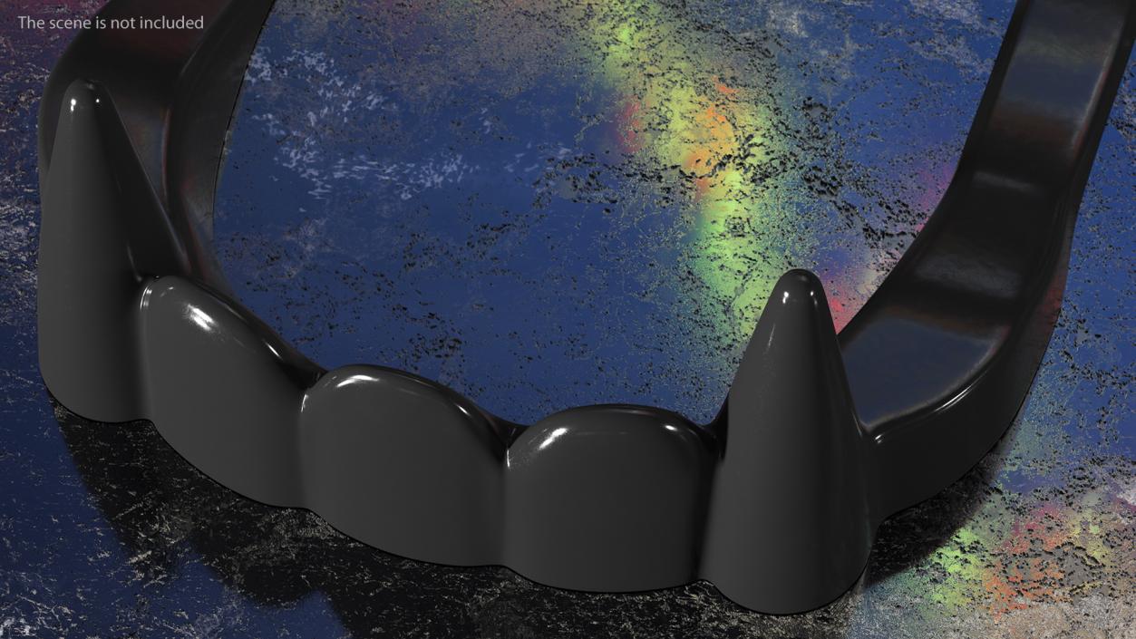 Plastic Vampire Teeth Black 3D