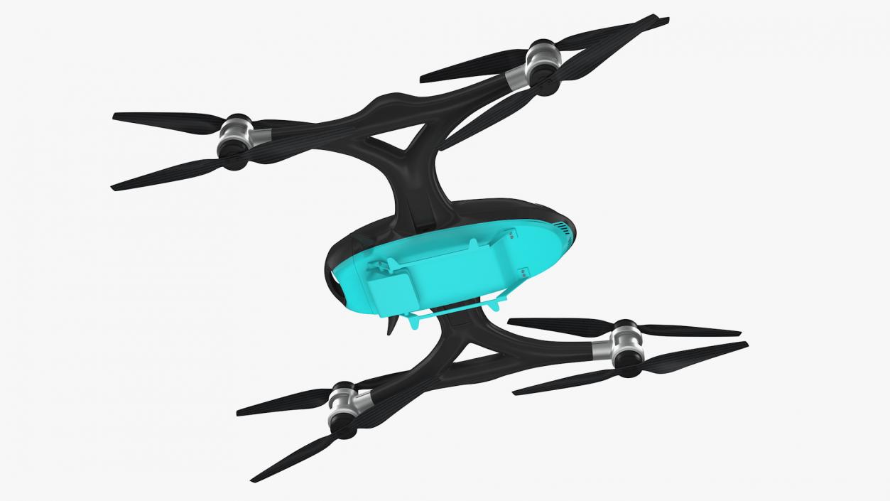 3D Quadcopter Drone with Delivery Package model