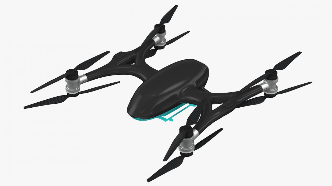 3D Quadcopter Drone with Delivery Package model