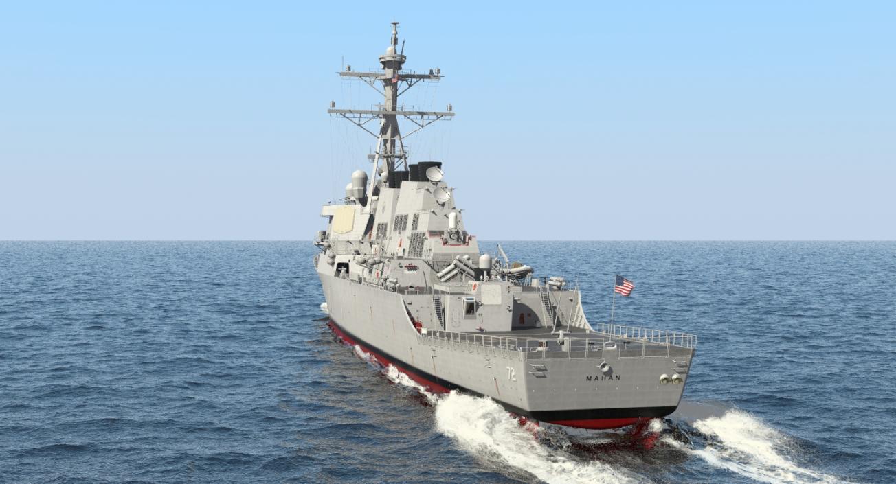 3D Arleigh Burke Destroyer Mahan DDG-72