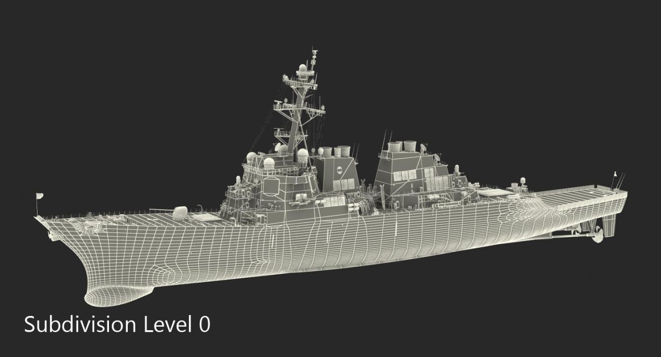 3D Arleigh Burke Destroyer Mahan DDG-72