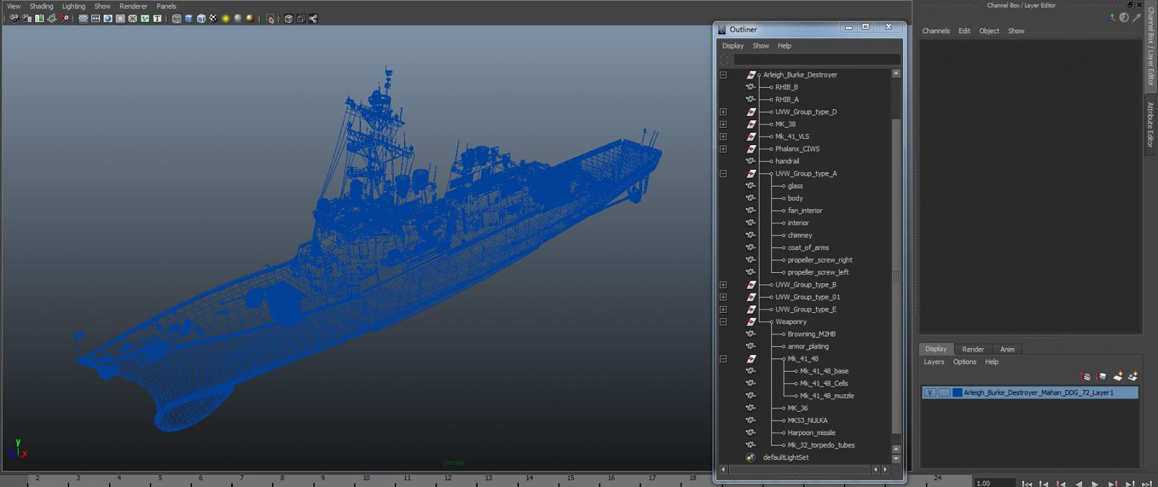 3D Arleigh Burke Destroyer Mahan DDG-72