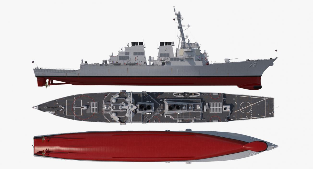 3D Arleigh Burke Destroyer Mahan DDG-72