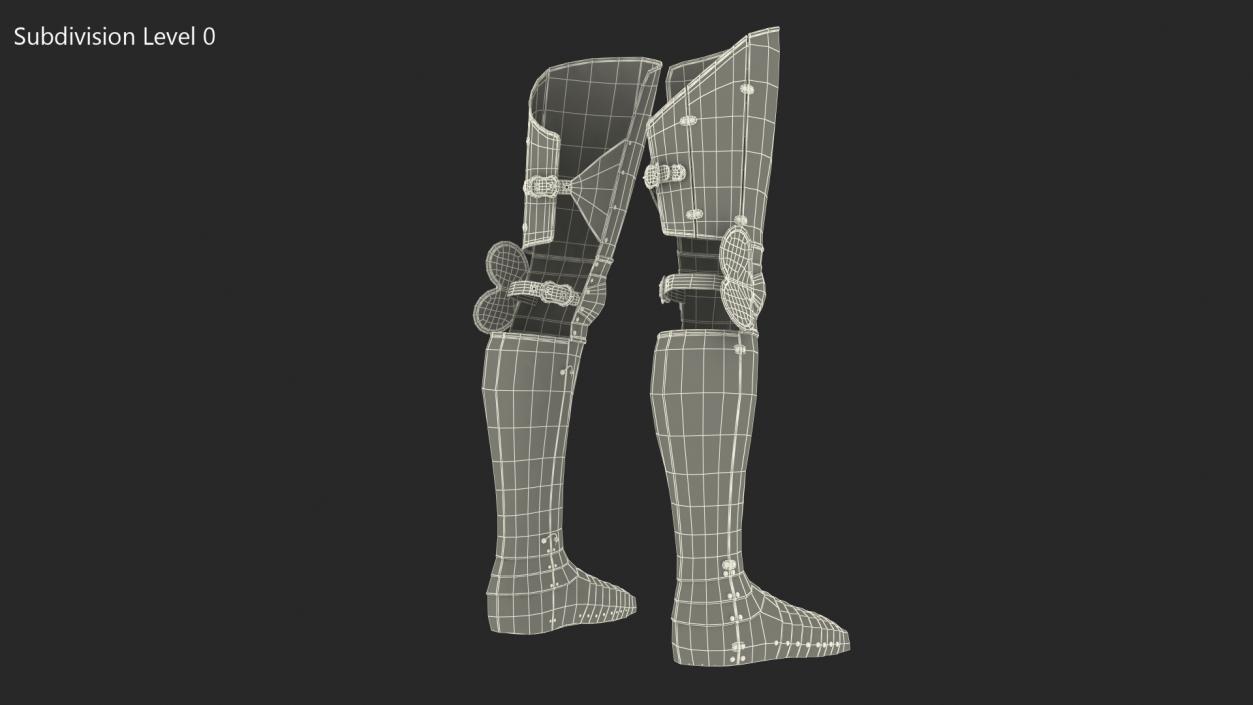 3D model Plate Armor Medieval Leg Guard