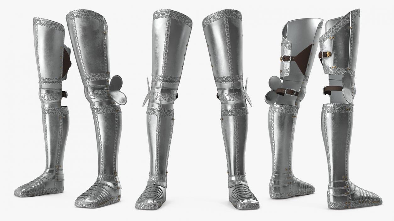 3D model Plate Armor Medieval Leg Guard