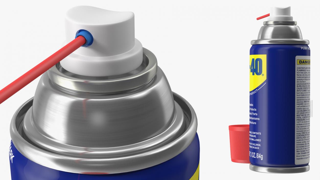 Opened WD 40 Multi Use Product Aerosol Spray 3D model