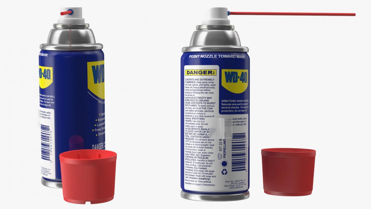 Opened WD 40 Multi Use Product Aerosol Spray 3D model