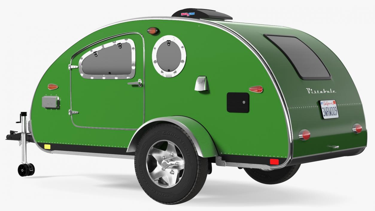 3D model Vistabule Teardrop Camping Trailer Simple Interior